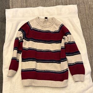 Tea Collection Red and Cream Striped Kids Sweater